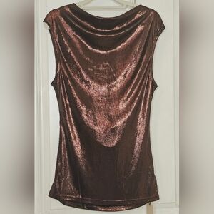 Elan Shimmering Bronze Sleeveless Top
